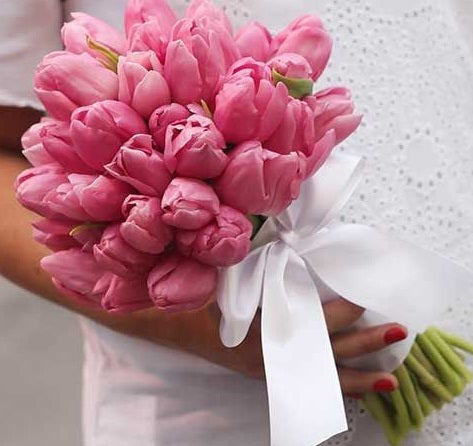 Bridal Bouquet - Pink Lilies