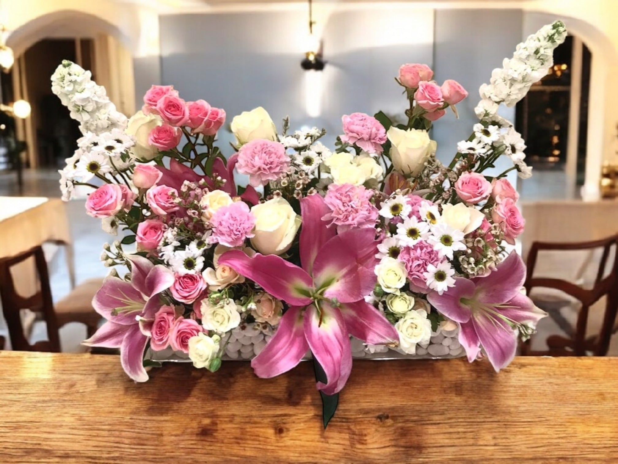 Pink Symphony Table Arrangement