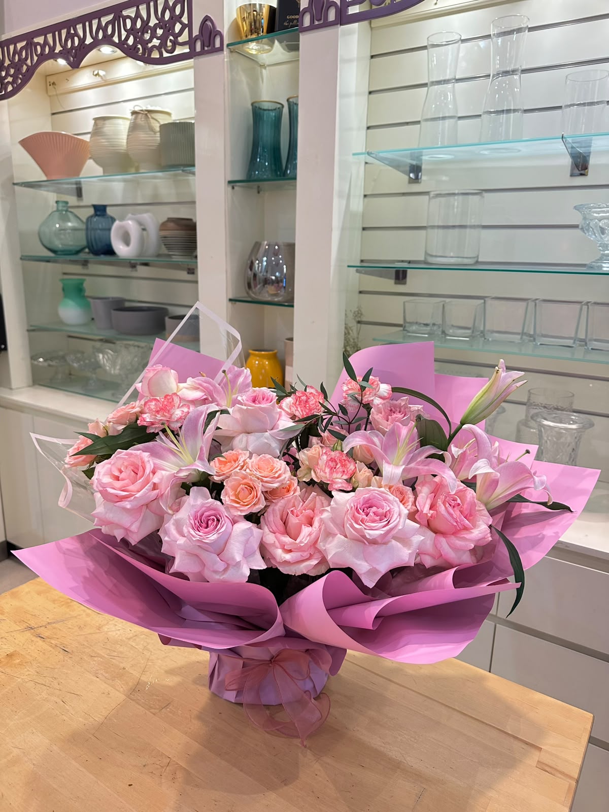 Pink Lily Romance Bouquet
