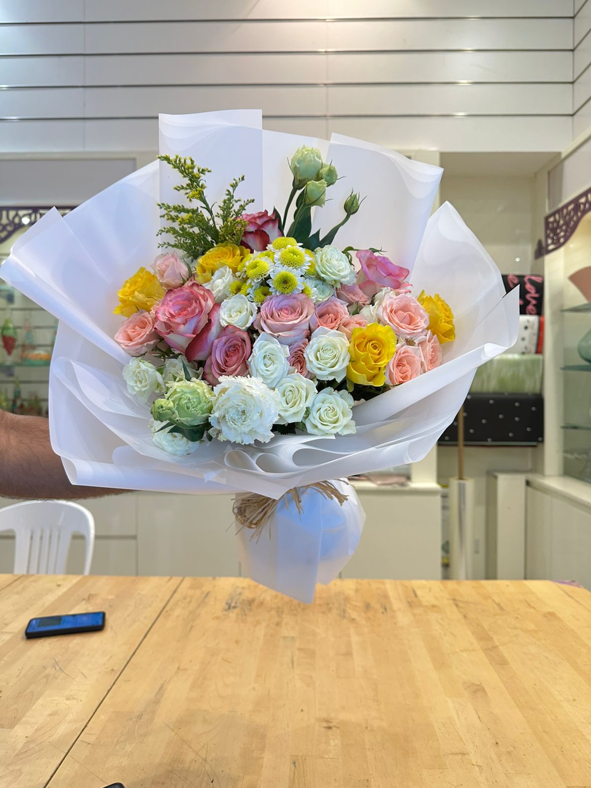 Pastel Harmony Rose Bouquet