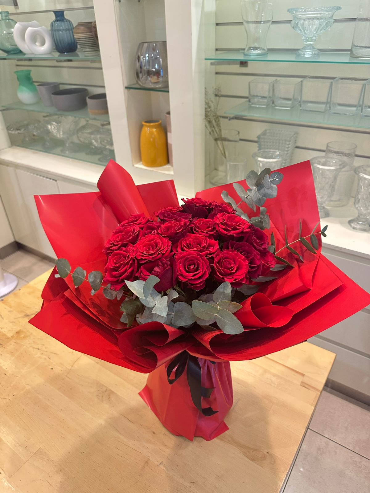 Crimson Elegance Rose Bouquet
