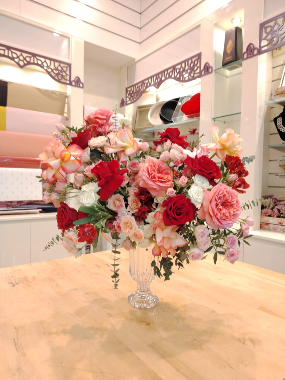 Coral & Crimson Garden Vase