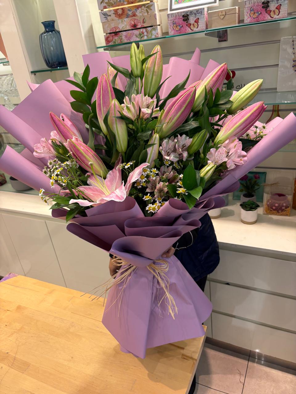Pink Stargazer Lily Grande Bouquet