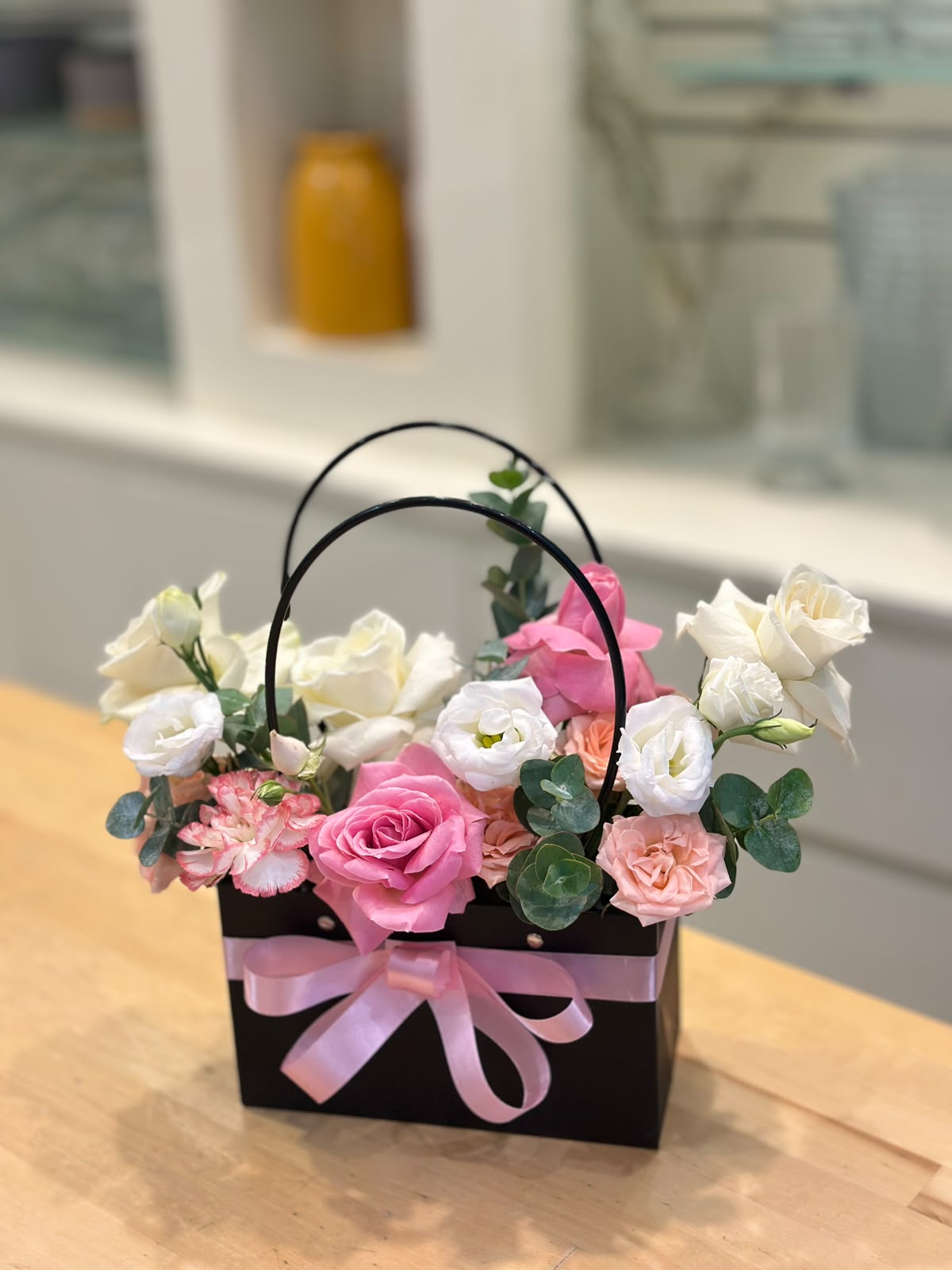 Blush Elegance Floral Handbag